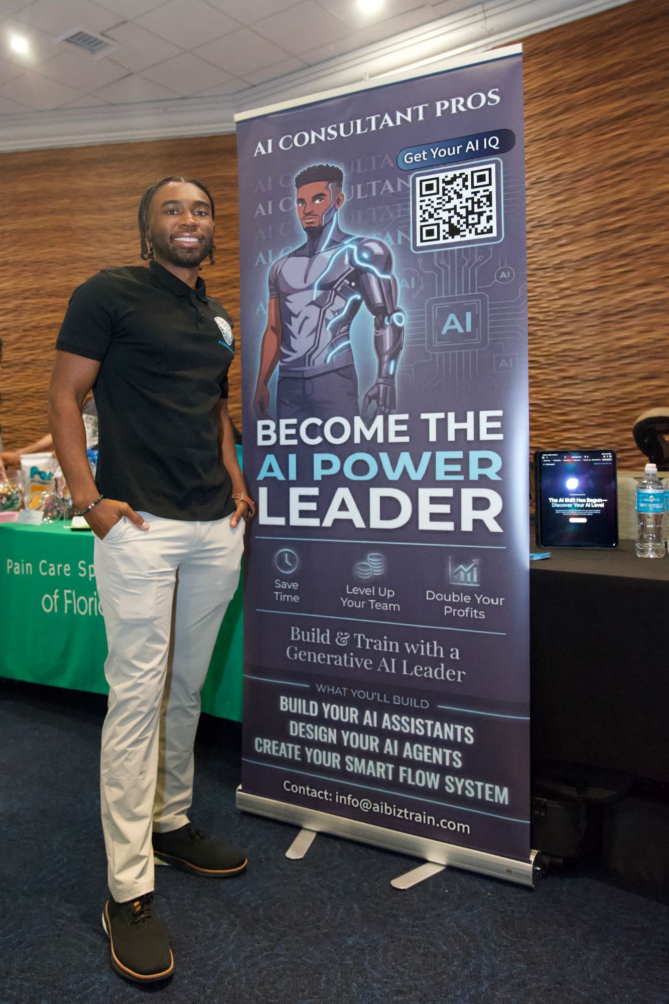 Divine Devon at the AI Consultant Pros booth